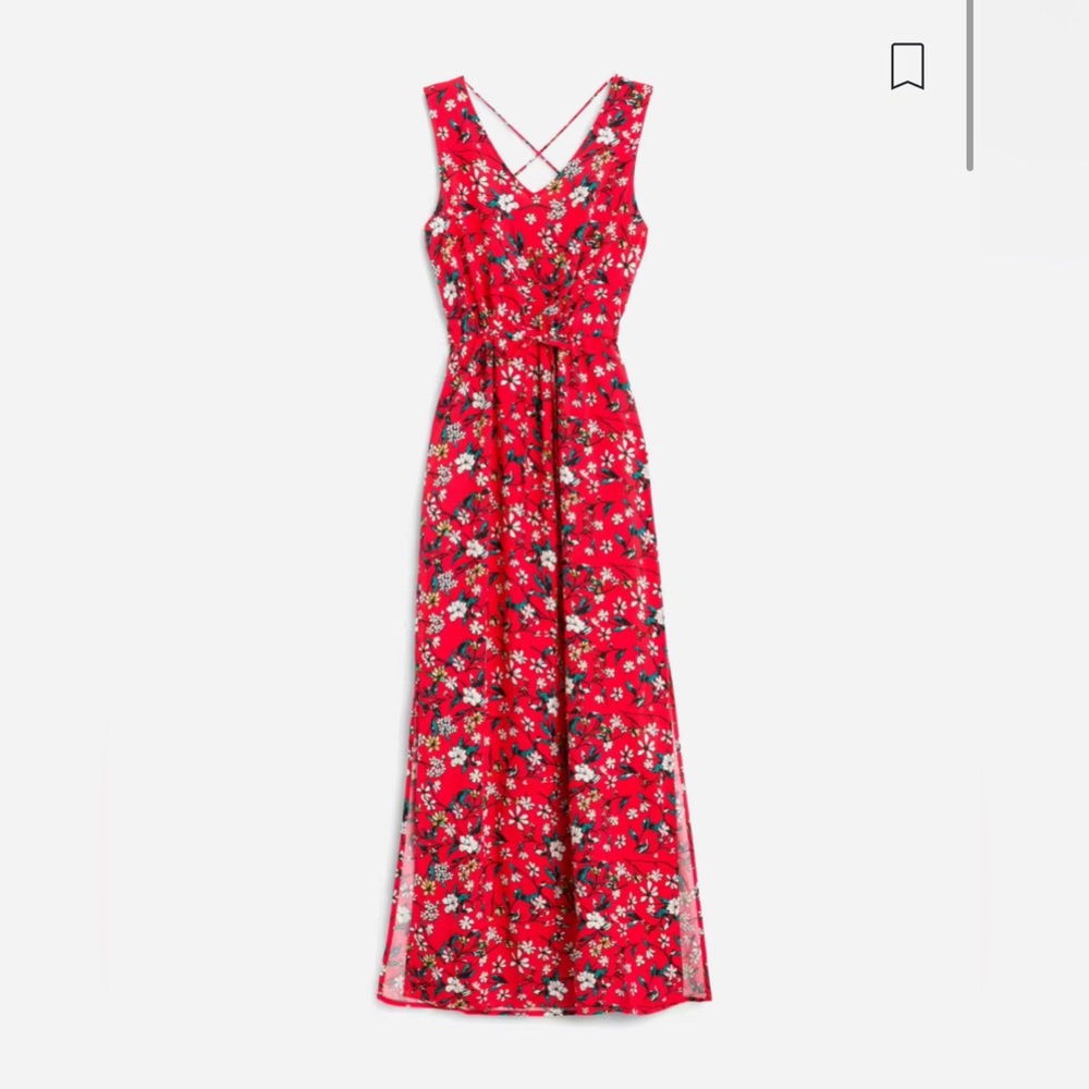 Long red maxi dress vero moda